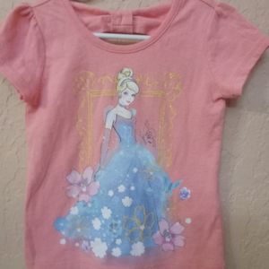 Disney Cinderella pink keyhole open back with bow size 2t